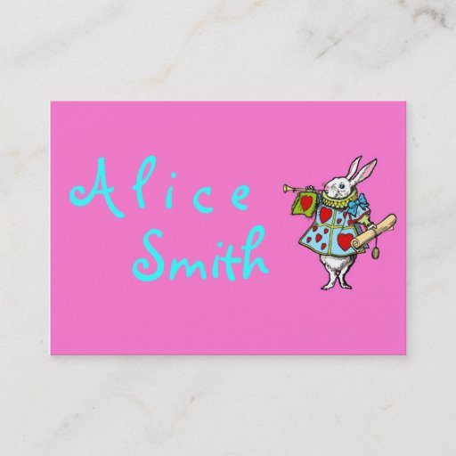 Customizable Rabbit Alice in Wonderland ~ Business Cards