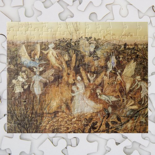 Rabbit Among the Fairies Vintage Fairy Tales Jigsaw Puzzle