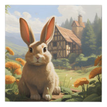 Rabbit Amongst The Marigolds