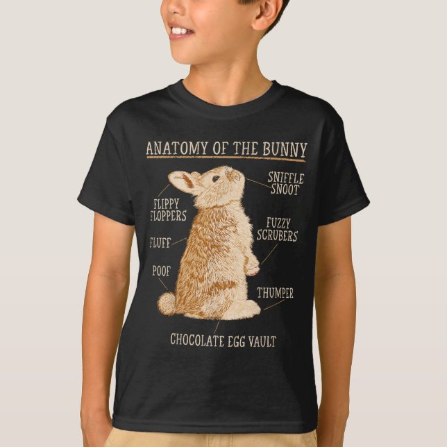Rabbit Anatomy Bunny Lover Animal Pet Owner  T-Shirt (Front)