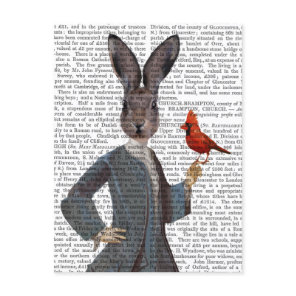 Rabbit and Bird 2 Postcard