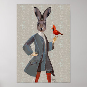 Rabbit And Bird Poster