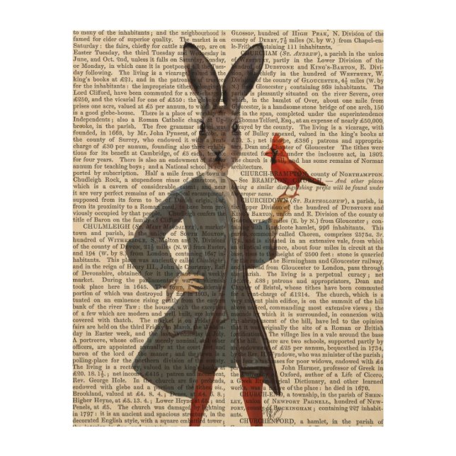 Rabbit and Bird Wood Wall Decor (Front)