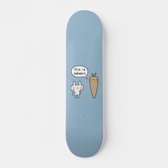 Rabbit and Carrot Skateboard Deck (Front)