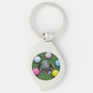 Rabbit and colored Golf Balls Keychain