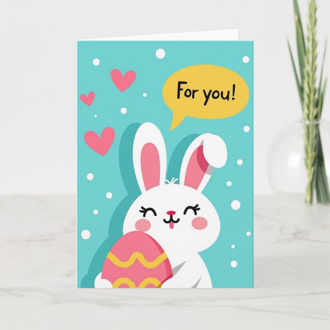 Rabbit And Egg For You Card (Front)