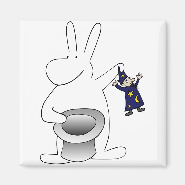 Rabbit and magician magnet (Front)
