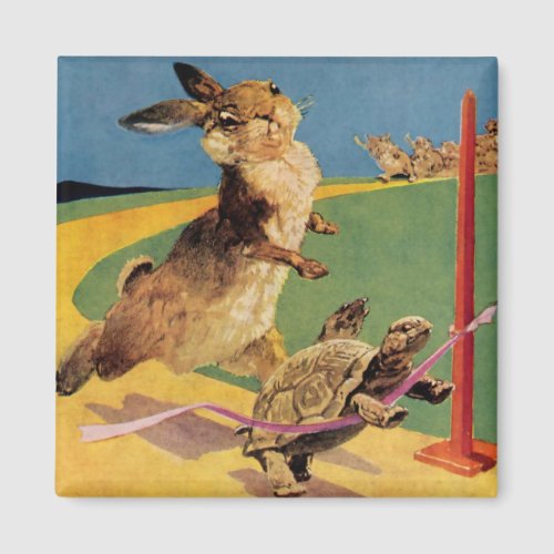 Rabbit and the Hare by Harry Rountree Magnet