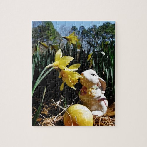 Rabbit and Yellow  Easter egg Jigsaw Puzzle