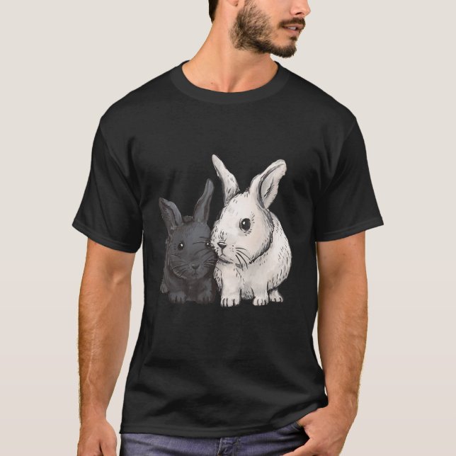 Rabbit animal animal print rabbit kids T-Shirt (Front)