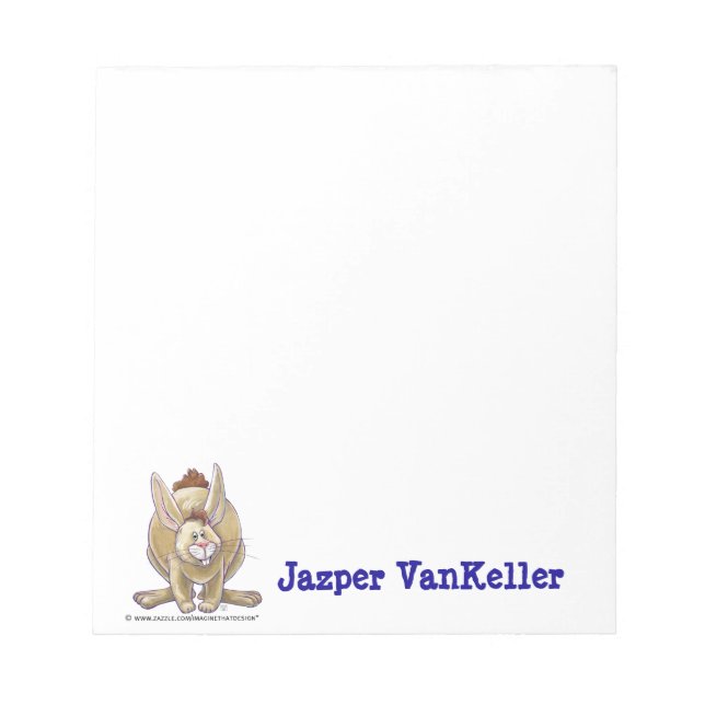 Rabbit Animal Parade Personalized Note Pad (Front)