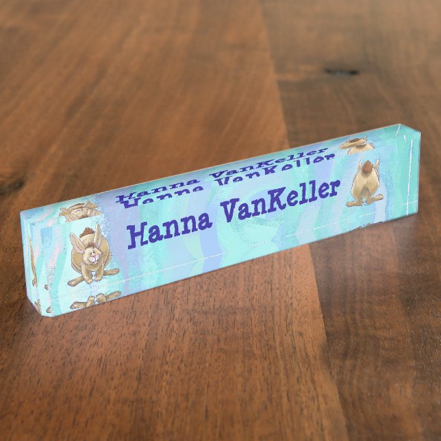 Rabbit Animal Parade writing stuff Desk Name Plate (Side)