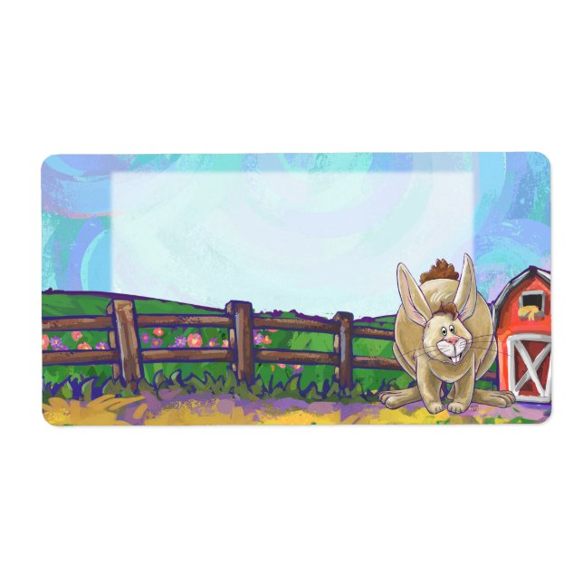 Rabbit Animal Parade writing stuff Label (Front)