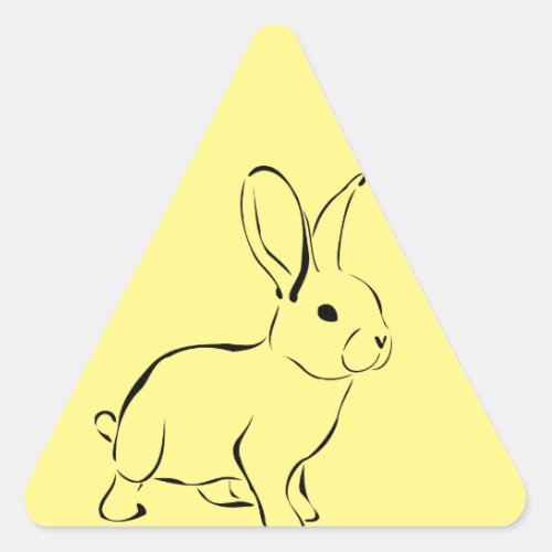 rabbit animal wildlife nature triangle sticker