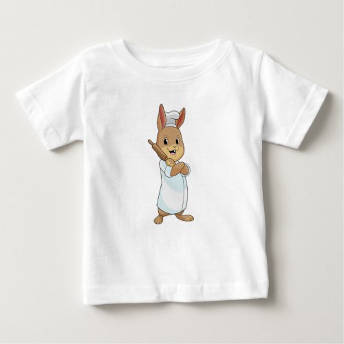 Rabbit as Baker with Rolling pin Baby T_Shirt