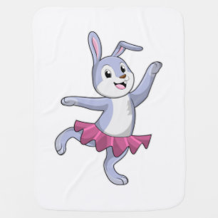 Rabbit as Ballerina at Ballet Baby Blanket