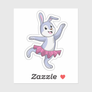 Rabbit as Ballerina at Ballet Sticker
