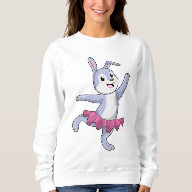 Rabbit as Ballerina at Ballet Sweatshirt (Front)