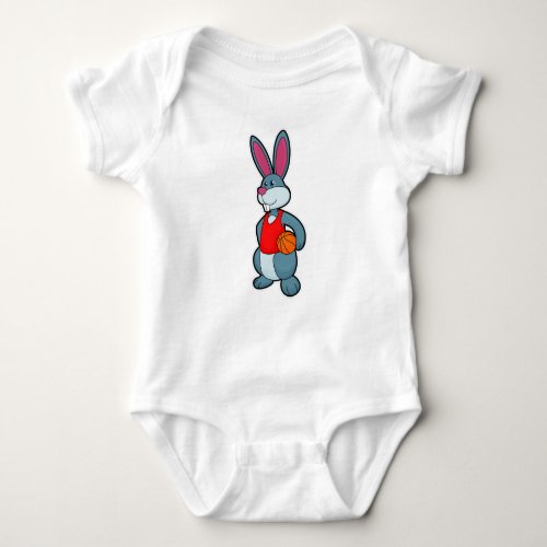 Rabbit as Basketball player with Basketball Baby Bodysuit