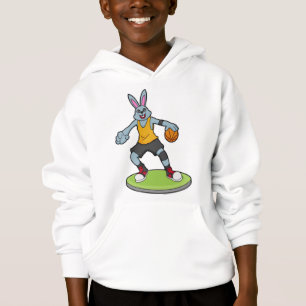 Rabbit as Basketball player with Basketball Hoodie