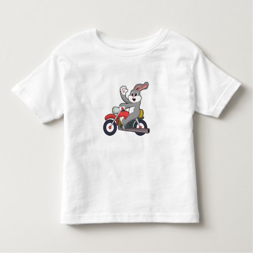 Rabbit as Biker with MotorcyclePNG Toddler T_shirt