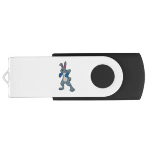 Rabbit as Boxer with Boxing gloves Flash Drive