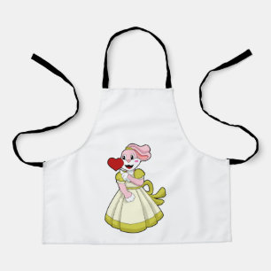 Rabbit as Bride with Wedding dress.PNG Apron