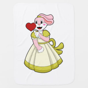 Rabbit as Bride with Wedding dress.PNG Baby Blanket