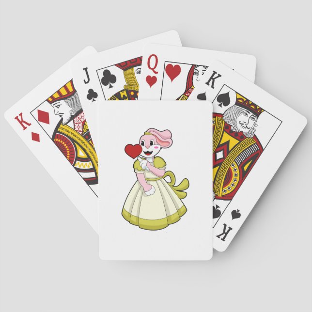 Rabbit as Bride with Wedding dress.PNG Poker Cards (Back)