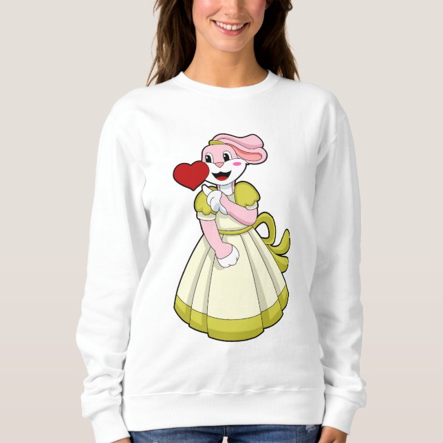 Rabbit as Bride with Wedding dress.PNG Sweatshirt (Front)
