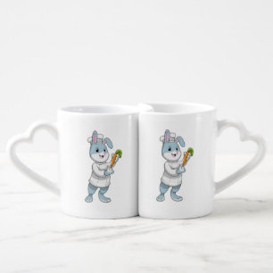Rabbit as Cook with Carrot Coffee Mug Set