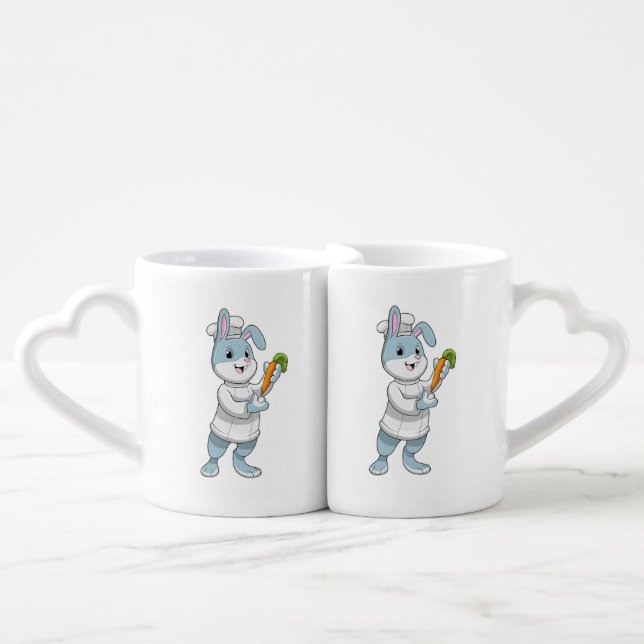 Rabbit as Cook with Carrot Coffee Mug Set (Front Nesting)
