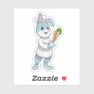 Rabbit as Cook with Carrot Sticker