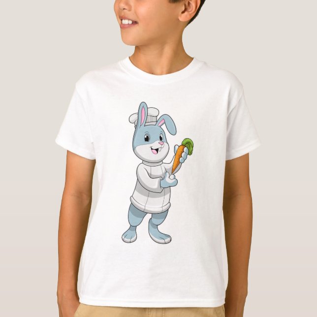 Rabbit as Cook with Carrot T-Shirt (Front)