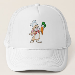 Rabbit as Cook with Carrot Trucker Hat