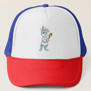 Rabbit as Cook with Carrot Trucker Hat