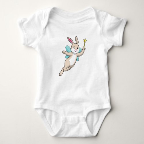Rabbit as Fairy with Magic wand Baby Bodysuit