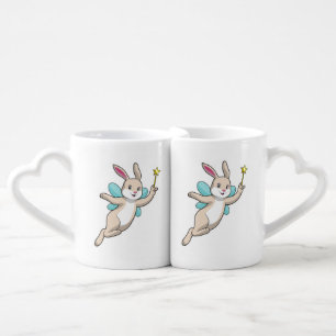 Rabbit as Fairy with Magic wand Coffee Mug Set