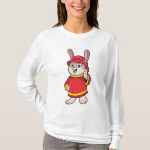 Rabbit as Firefighter with Helmet T-Shirt