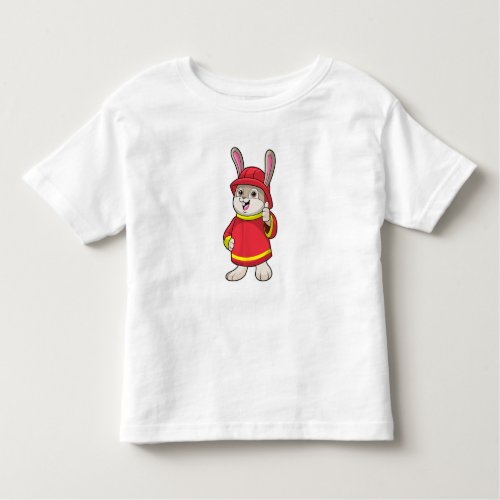 Rabbit as Firefighter with Helmet Toddler T_shirt