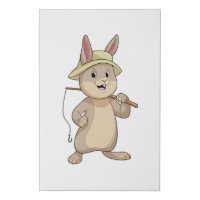Rabbit as Fisher with Fishing rod