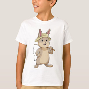 Rabbit as Fisher with Fishing rod T-Shirt