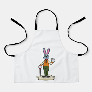 Rabbit as Gentleman with Cane Apron
