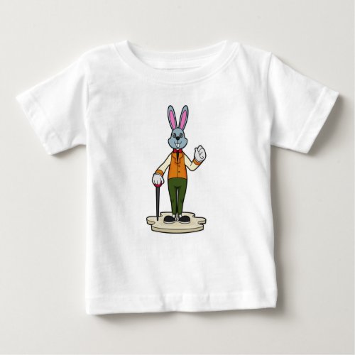 Rabbit as Gentleman with Cane Baby T_Shirt