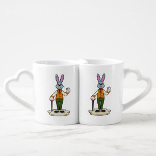Rabbit as Gentleman with Cane Coffee Mug Set