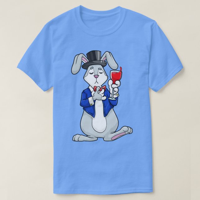 Rabbit as groom with jacket and cylinder T-Shirt (Design Front)