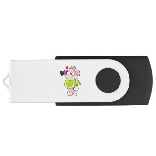 Rabbit as Hairdresser with Hairdryer Flash Drive