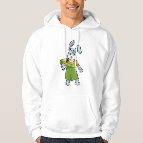 Rabbit as Hairdresser with Hairdryer Hoodie