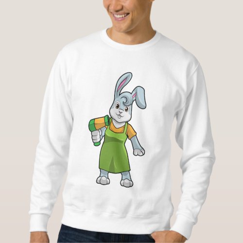 Rabbit as Hairdresser with Hairdryer Sweatshirt