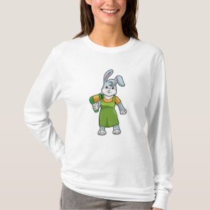 Rabbit as Hairdresser with Hairdryer T-Shirt